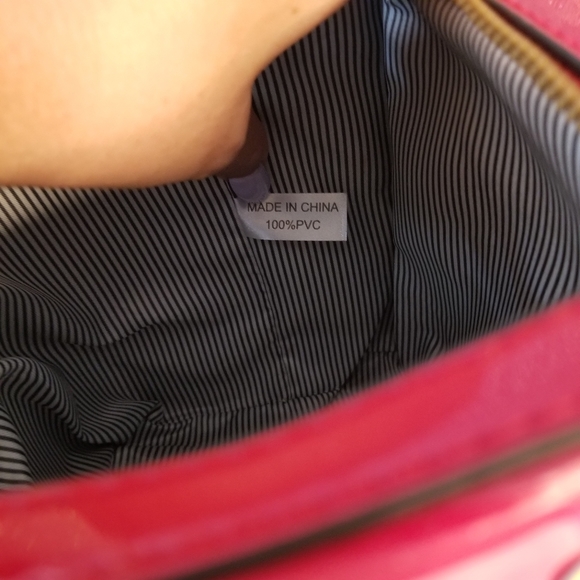 Retro Glossy Red Multicolor Square Rubiks Cube Shape Purse Chain Handbag NEW - Picture 9 of 16